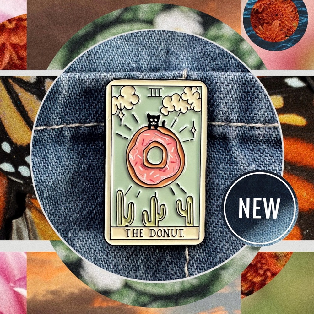Tarot Card Enamel Pin - The Donut